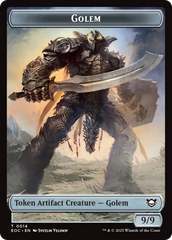 Elemental (0007) // Golem (0014) Double-Sided Token [Edge of Eternities Commander Tokens] | Galaxy Games LLC