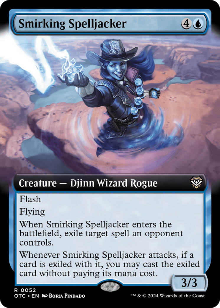 Smirking Spelljacker (Extended Art) [Outlaws of Thunder Junction Commander] | Galaxy Games LLC
