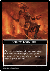 Bounty: Lord Fajjal // Bounty Rules Double-Sided Token [Outlaws of Thunder Junction Commander Tokens] | Galaxy Games LLC