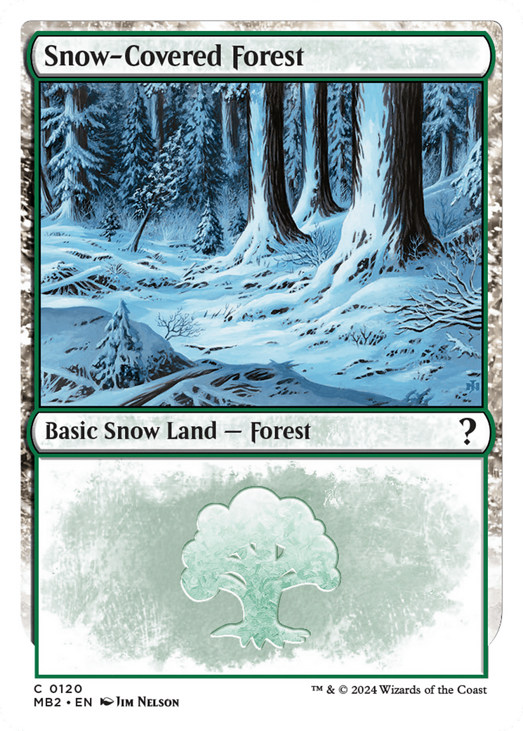 Snow-Covered Forest (White Border) [Mystery Booster 2] | Galaxy Games LLC