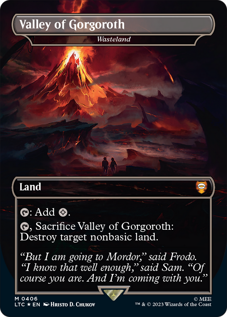 Valley of Gorgoroth - Wasteland (Surge Foil Realms and Relics) [The Lord of the Rings: Tales of Middle-Earth Commander] | Galaxy Games LLC