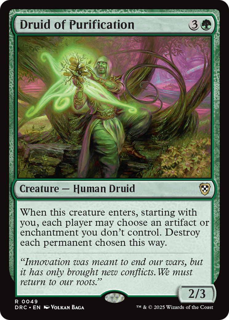 Druid of Purification [Aetherdrift Commander] | Galaxy Games LLC