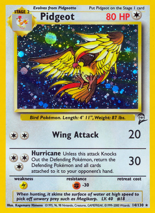 Pidgeot (14/130) [Base Set 2] | Galaxy Games LLC