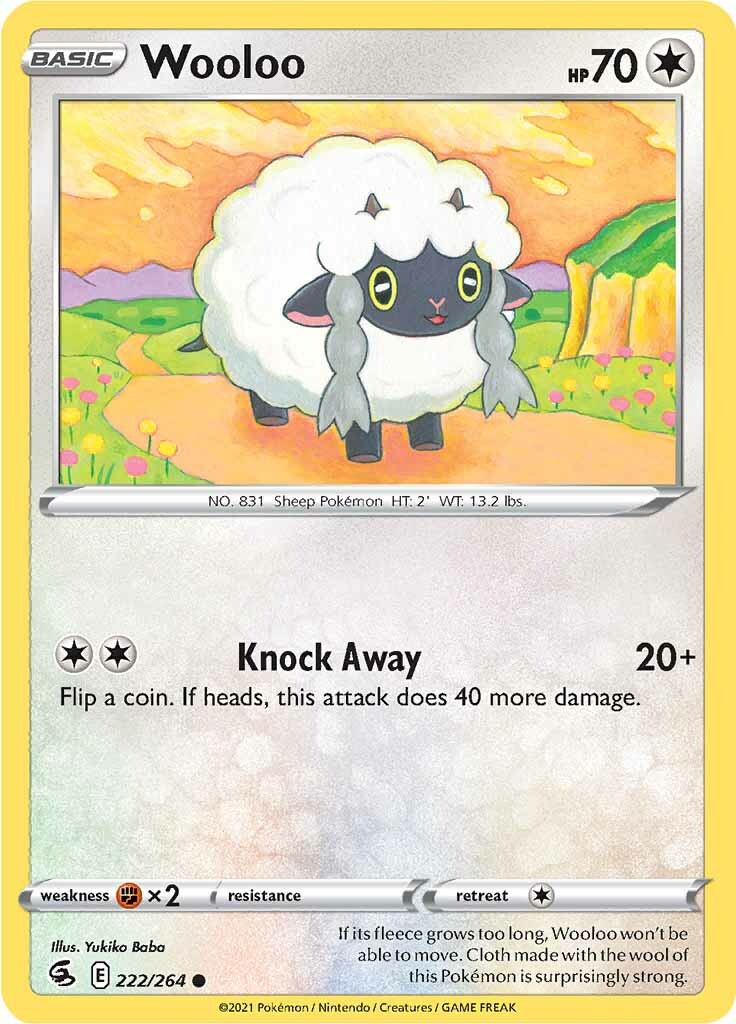 Wooloo (222/264) [Sword & Shield: Fusion Strike] | Galaxy Games LLC