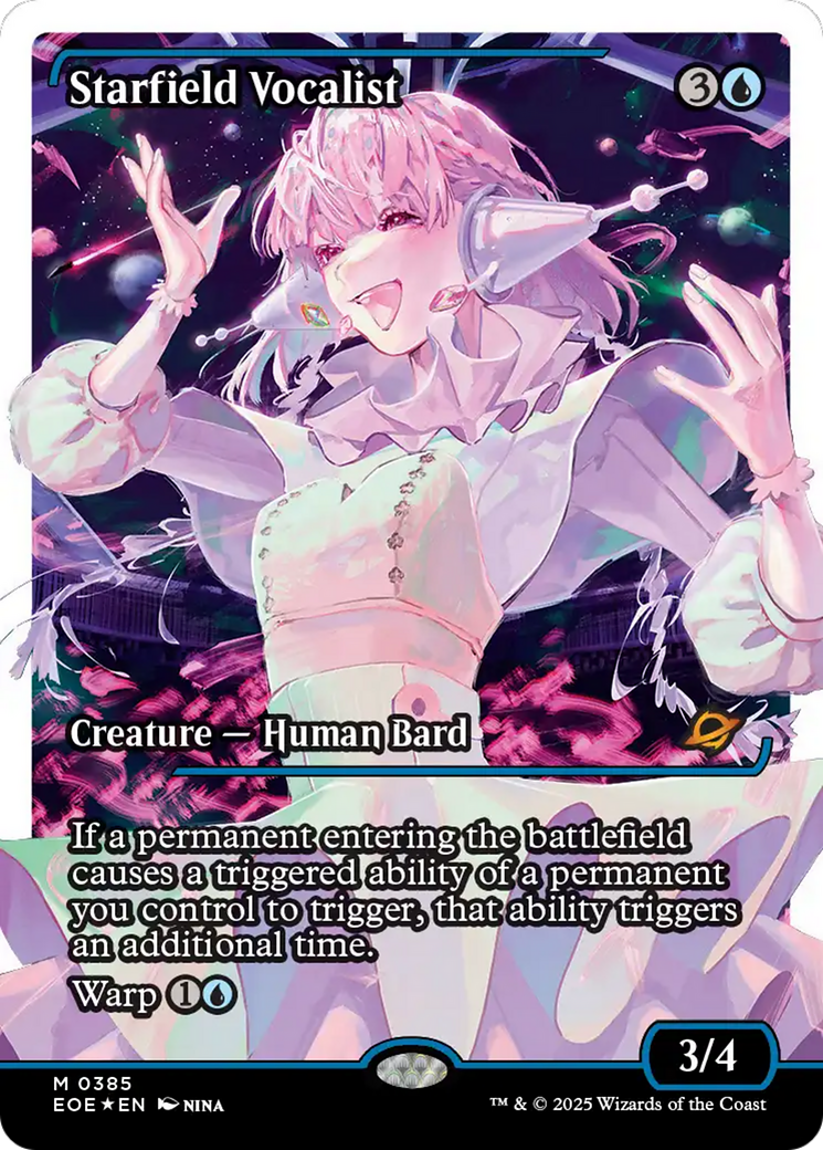 Starfield Vocalist (Showcase) (Fracture Foil) [Edge of Eternities] | Galaxy Games LLC