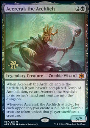 Acererak the Archlich [Dungeons & Dragons: Adventures in the Forgotten Realms Prerelease Promos] | Galaxy Games LLC