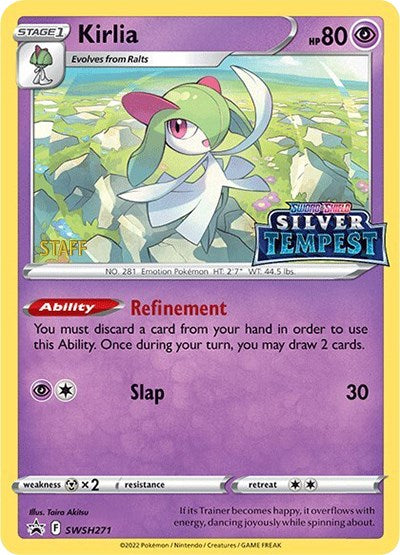 Kirlia (SWSH271) (Prerelease) (Staff) [Sword & Shield: Black Star Promos] | Galaxy Games LLC