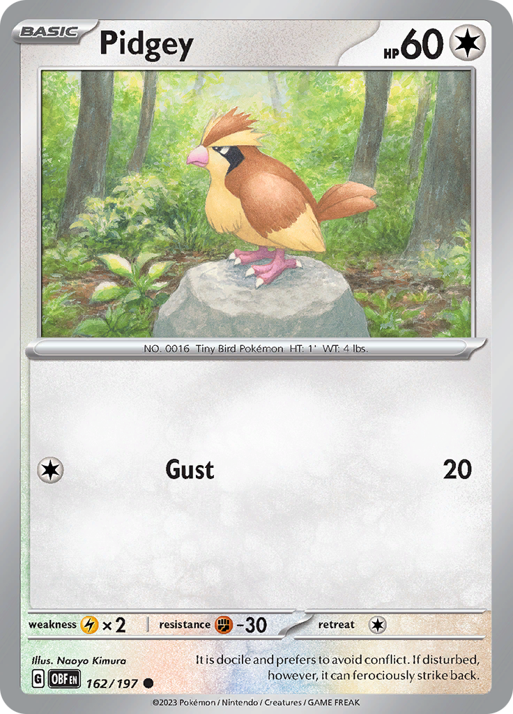 Pidgey (162/197) [Scarlet & Violet: Obsidian Flames] | Galaxy Games LLC