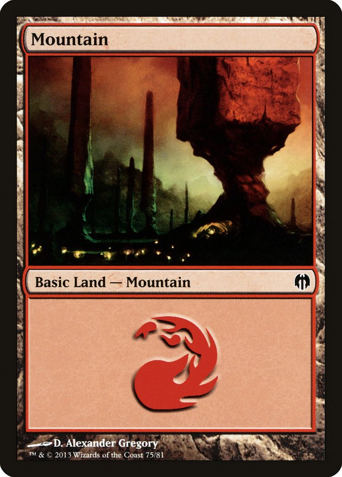 Mountain (75) [Duel Decks: Heroes vs. Monsters] | Galaxy Games LLC