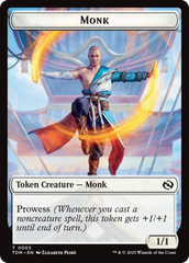 Bird // Monk Double-Sided Token [Tarkir: Dragonstorm Tokens] | Galaxy Games LLC