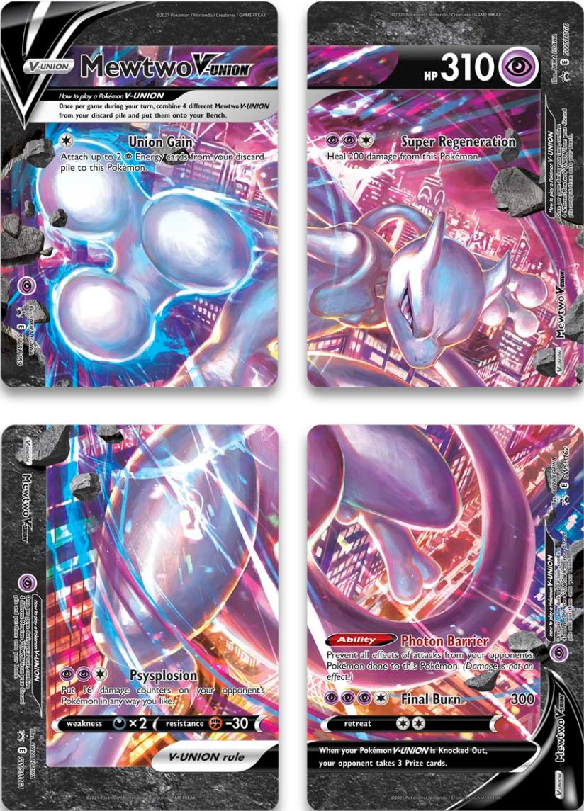 Mewtwo V-Union (Set of 4) [Sword & Shield: Black Star Promos] | Galaxy Games LLC