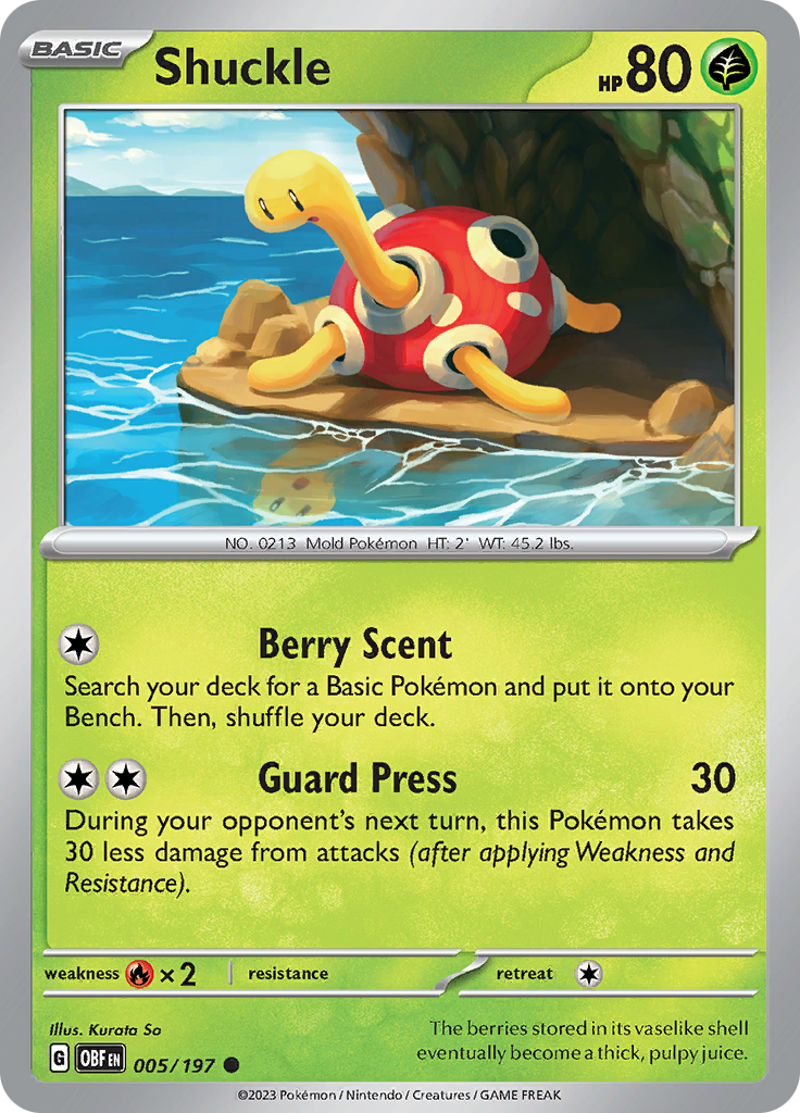 Shuckle (005/197) [Scarlet & Violet: Obsidian Flames] | Galaxy Games LLC