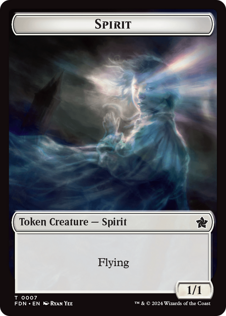 Spirit // Cat (0001) Doubled-Sided Token [Foundations Tokens] | Galaxy Games LLC