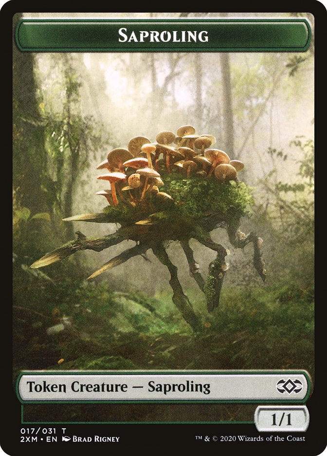 Plant // Saproling Double-Sided Token [Double Masters Tokens] | Galaxy Games LLC