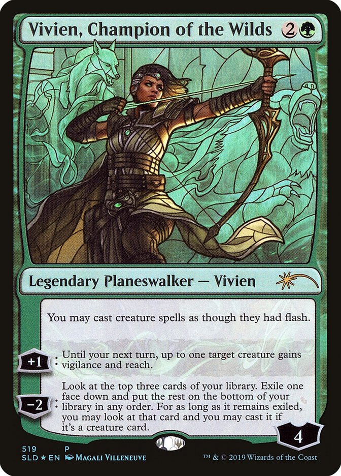 Vivien, Champion of the Wilds (Stained Glass) [Secret Lair Drop Promos] | Galaxy Games LLC