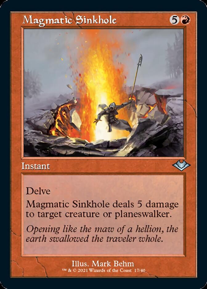 Magmatic Sinkhole (Retro Foil Etched) [Modern Horizons] | Galaxy Games LLC