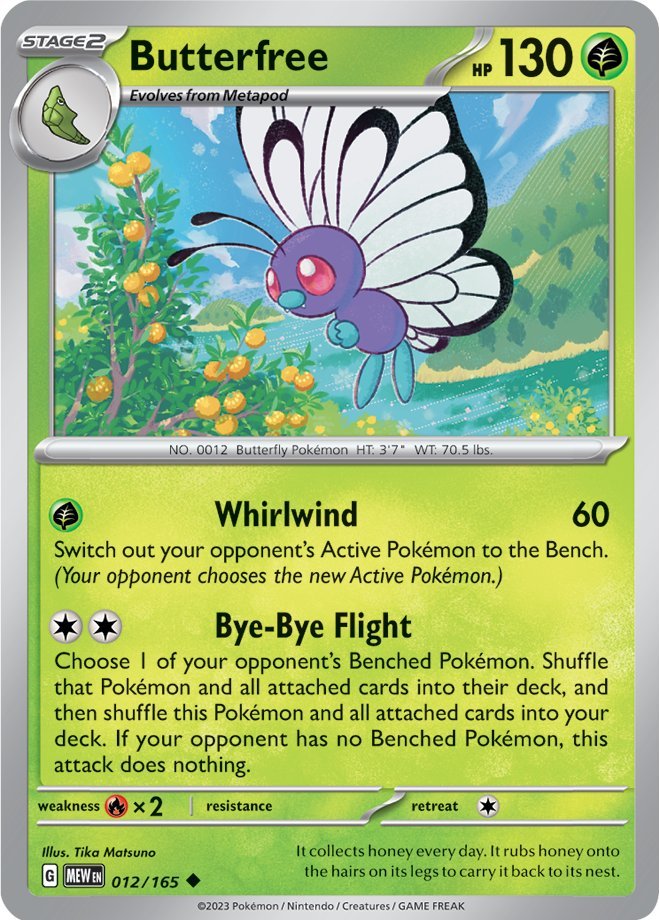 Butterfree (012/165) [Scarlet & Violet 151] | Galaxy Games LLC