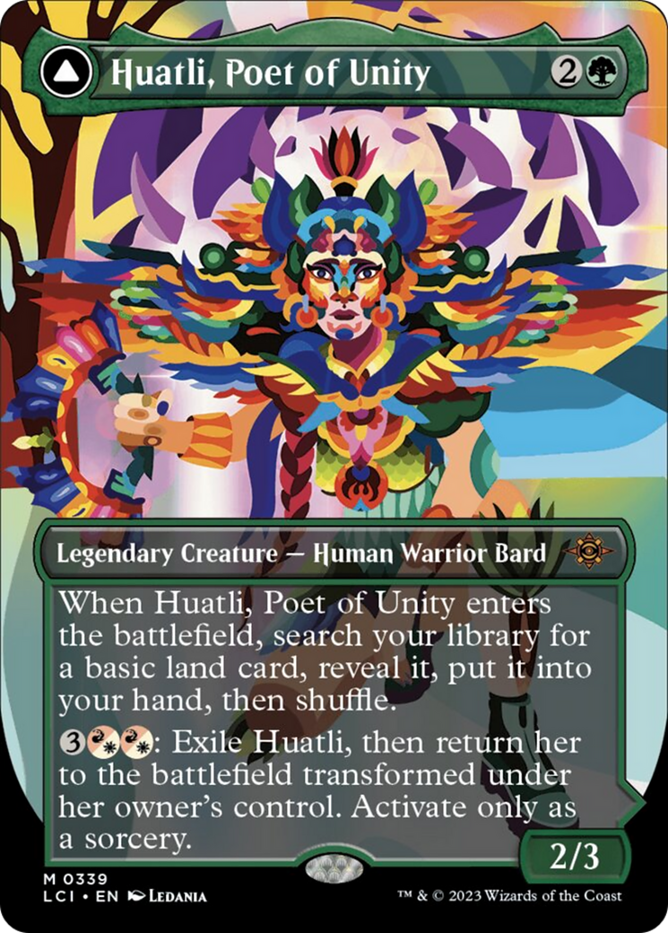 Huatli, Poet of Unity // Roar of the Fifth People (Borderless) [The Lost Caverns of Ixalan] | Galaxy Games LLC