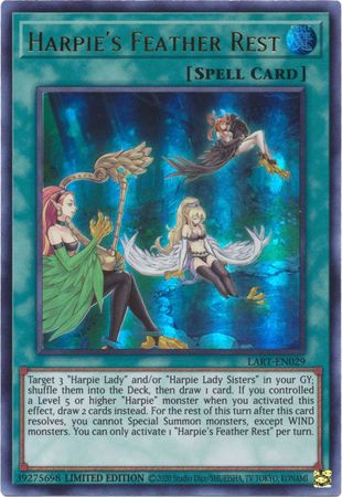 Harpie's Feather Rest [LART-EN029] Ultra Rare | Galaxy Games LLC