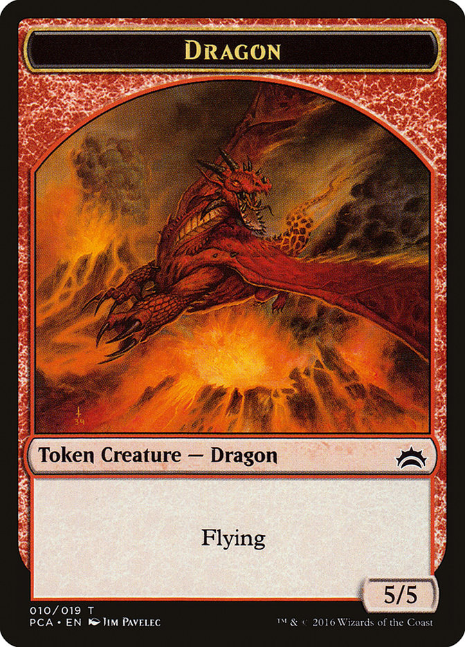 Dragon // Saproling Double-Sided Token [Planechase Anthology Tokens] | Galaxy Games LLC