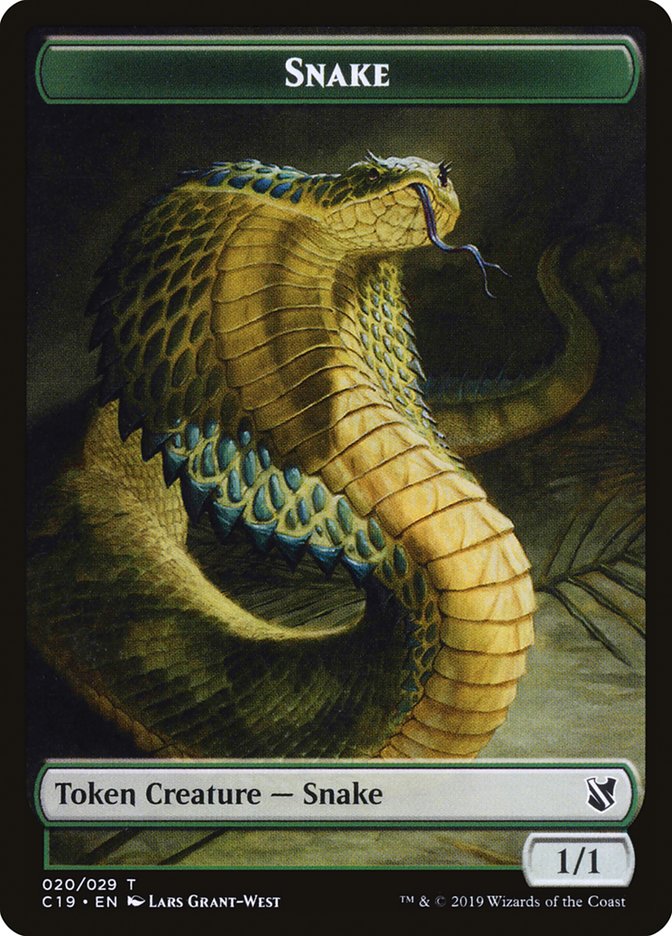 Plant // Snake Double-Sided Token [Commander 2019 Tokens] | Galaxy Games LLC