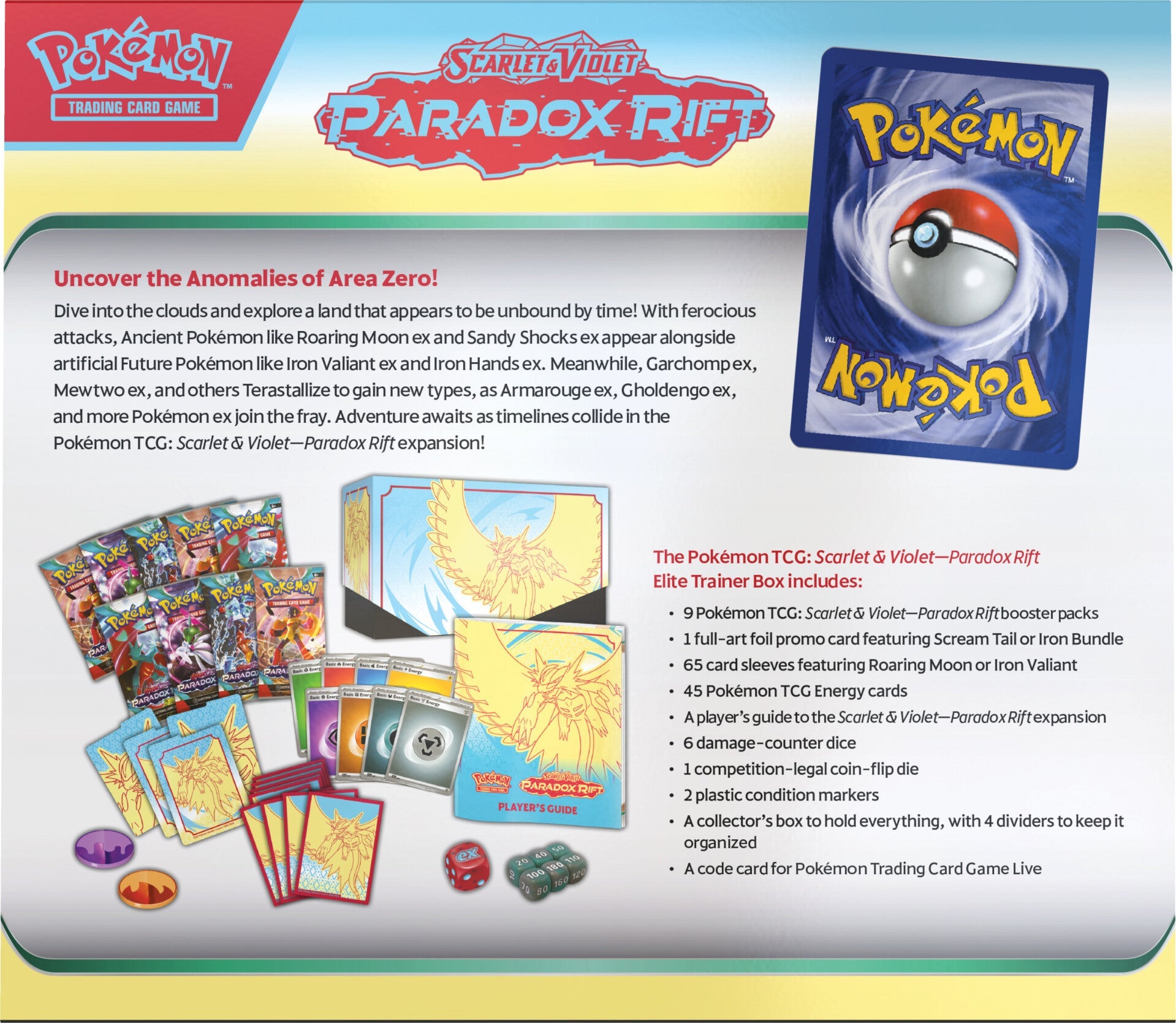 Scarlet & Violet: Paradox Rift - Elite Trainer Box (Roaring Moon) | Galaxy Games LLC