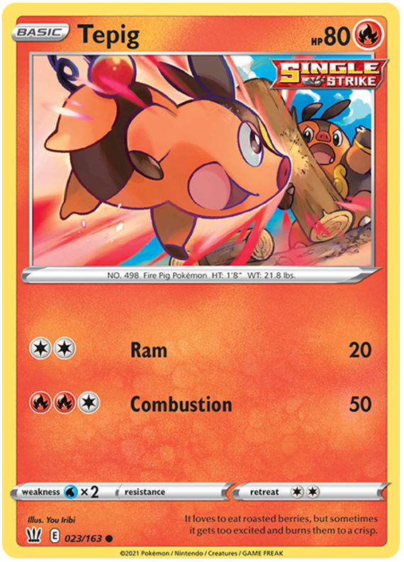 Tepig (023/163) [Sword & Shield: Battle Styles] | Galaxy Games LLC