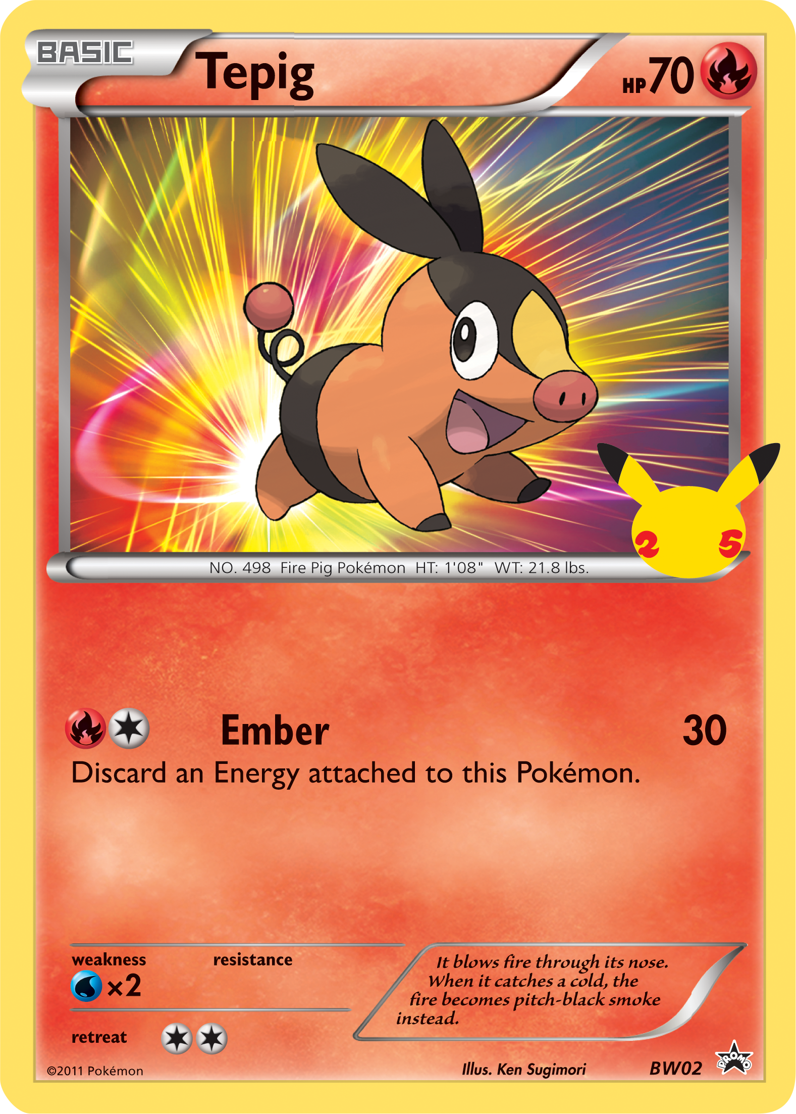 Tepig (BW02) (Jumbo Card) [First Partner Pack] | Galaxy Games LLC