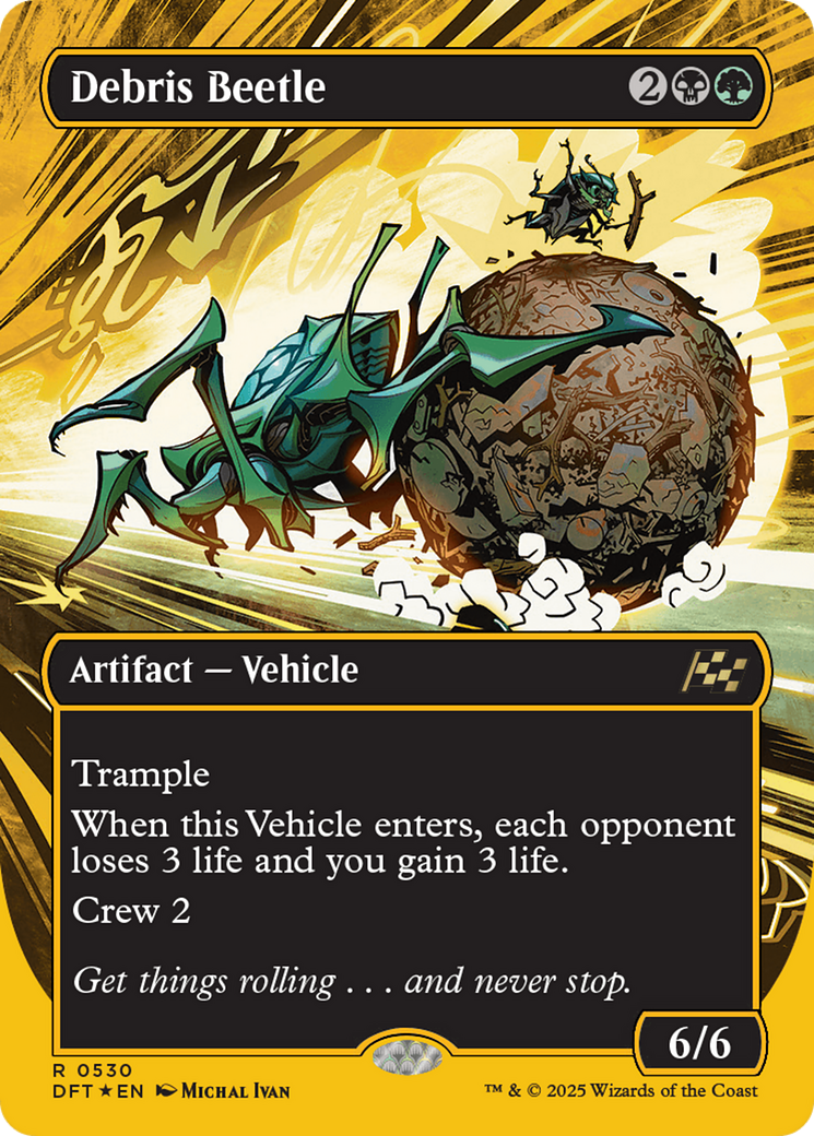 Debris Beetle (Borderless) (First-Place Foil) [Aetherdrift] | Galaxy Games LLC