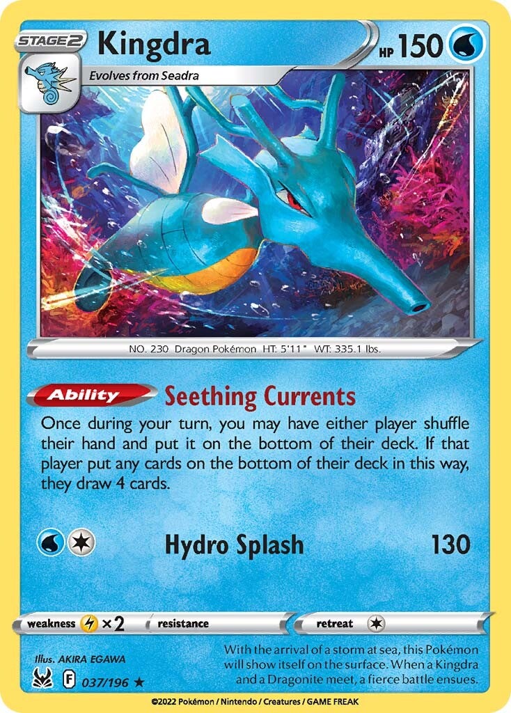 Kingdra (037/196) (Theme Deck Exclusive) [Sword & Shield: Lost Origin] | Galaxy Games LLC