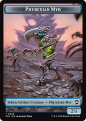 Elemental (0021) // Phyrexian Myr Double-Sided Token [Secrets of Strixhaven Commander Tokens] | Galaxy Games LLC