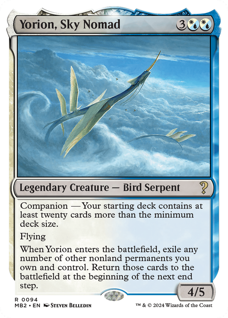 Yorion, Sky Nomad (White Border) [Mystery Booster 2] | Galaxy Games LLC