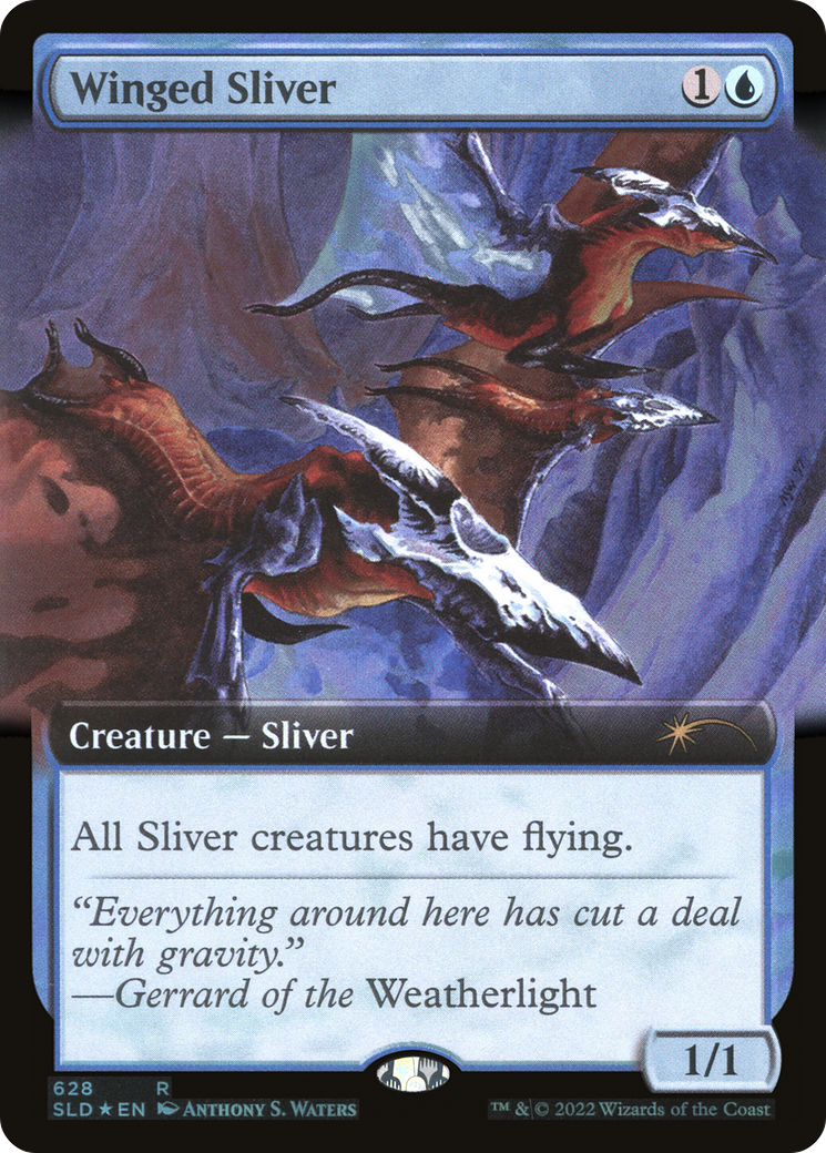 Winged Sliver (Extended Art) [Secret Lair Drop Promos] | Galaxy Games LLC