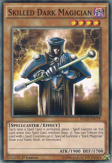 Skilled Dark Magician [YGLD-ENC19] Common | Galaxy Games LLC