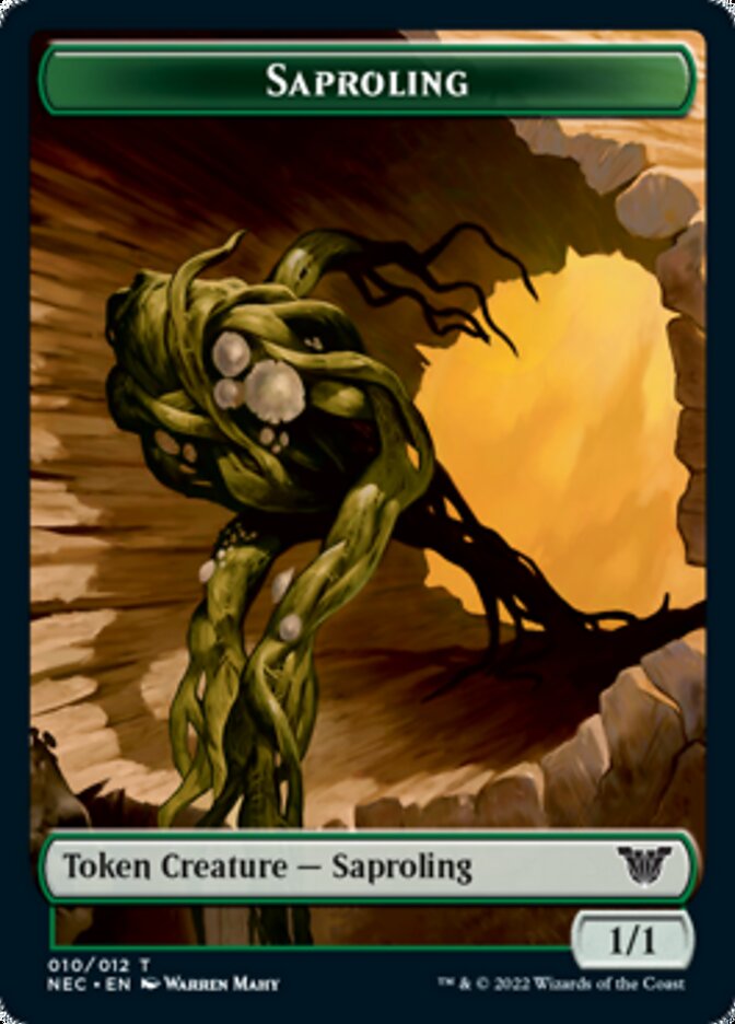 Saproling // Spirit (002) Double-Sided Token [Kamigawa: Neon Dynasty Commander Tokens] | Galaxy Games LLC