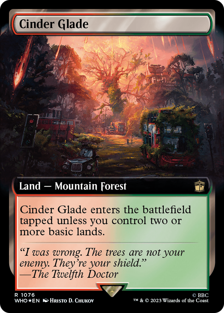 Cinder Glade (Extended Art) (Surge Foil) [Doctor Who] | Galaxy Games LLC