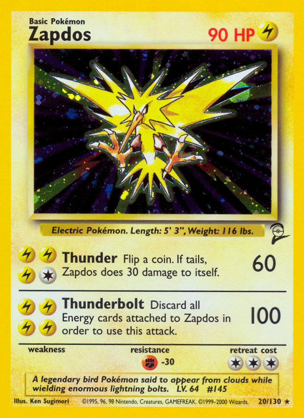 Zapdos (20/130) [Base Set 2] | Galaxy Games LLC