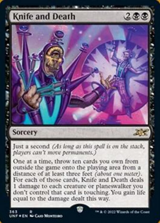 Knife and Death (Galaxy Foil) [Unfinity] | Galaxy Games LLC