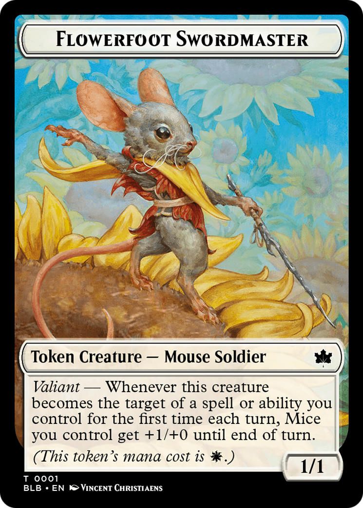 Rabbit // Flowerfoot Swordmaster Double-Sided Token [Bloomburrow Tokens] | Galaxy Games LLC