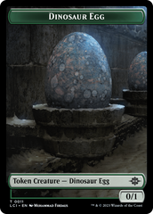 Dinosaur Egg // Dinosaur (0010) Double-Sided Token [The Lost Caverns of Ixalan Tokens] | Galaxy Games LLC