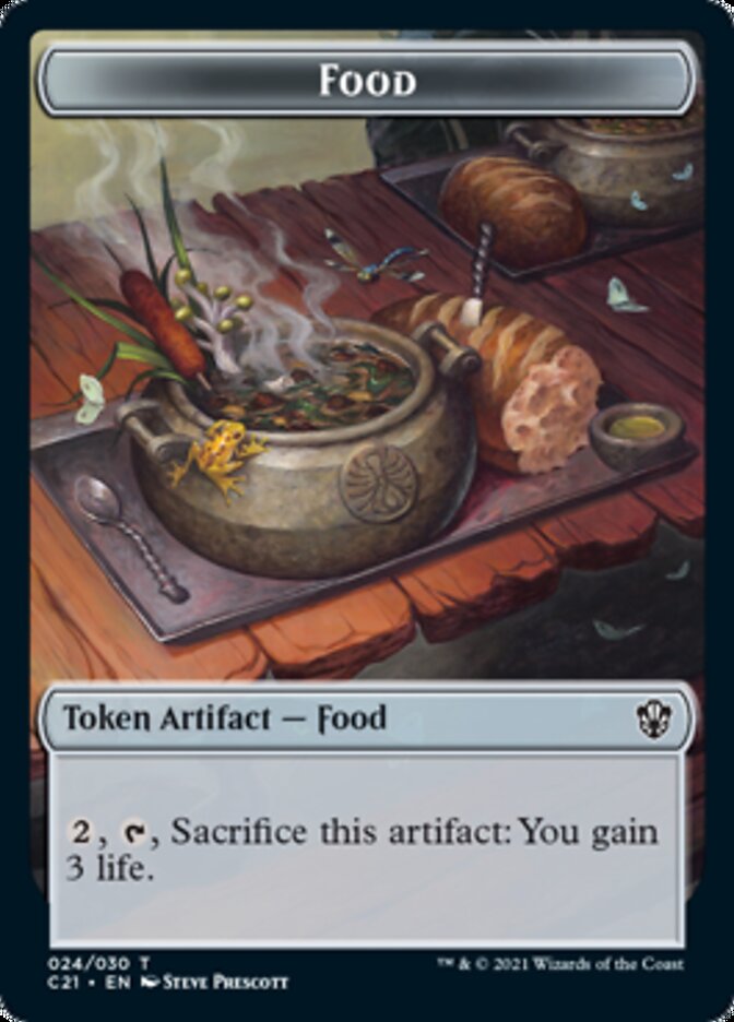 Food // Saproling Double-Sided Token [Commander 2021 Tokens] | Galaxy Games LLC