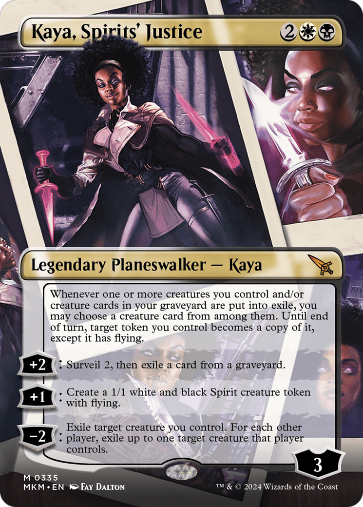 Kaya, Spirits' Justice (Borderless) [Murders at Karlov Manor] | Galaxy Games LLC