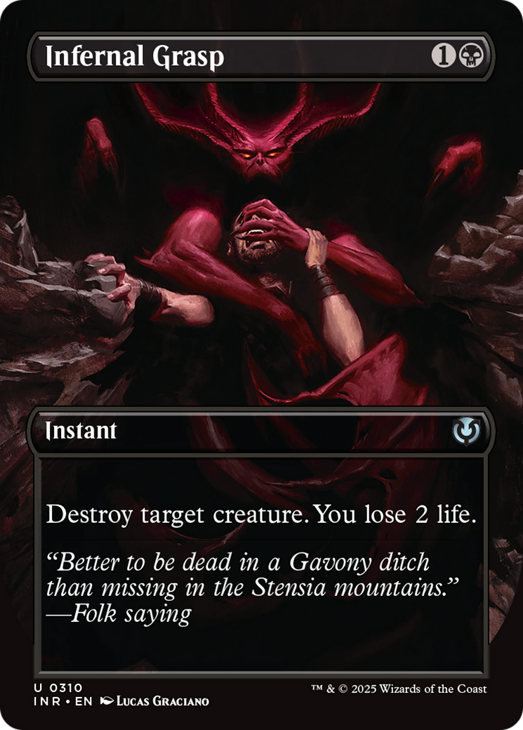 Infernal Grasp (Borderless) [Innistrad Remastered] | Galaxy Games LLC