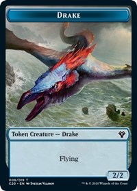 Drake // Insect (018) Double-Sided Token [Commander 2020 Tokens] | Galaxy Games LLC