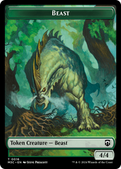 Elephant (Ripple Foil) // Beast (0016) Double-Sided Token [Modern Horizons 3 Commander Tokens] | Galaxy Games LLC