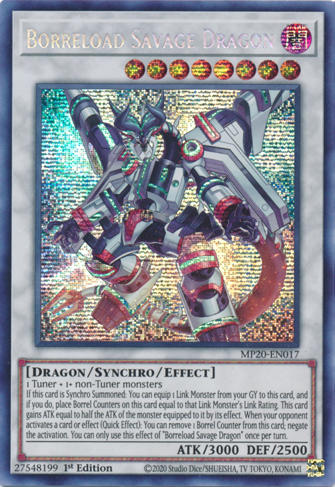 Borreload Savage Dragon [MP20-EN017] Prismatic Secret Rare | Galaxy Games LLC