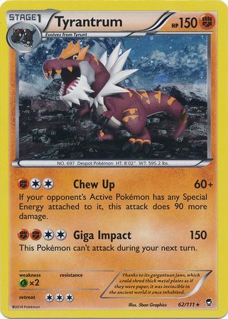 Tyrantrum (62/111) (Cosmos Holo) [XY: Furious Fists] | Galaxy Games LLC