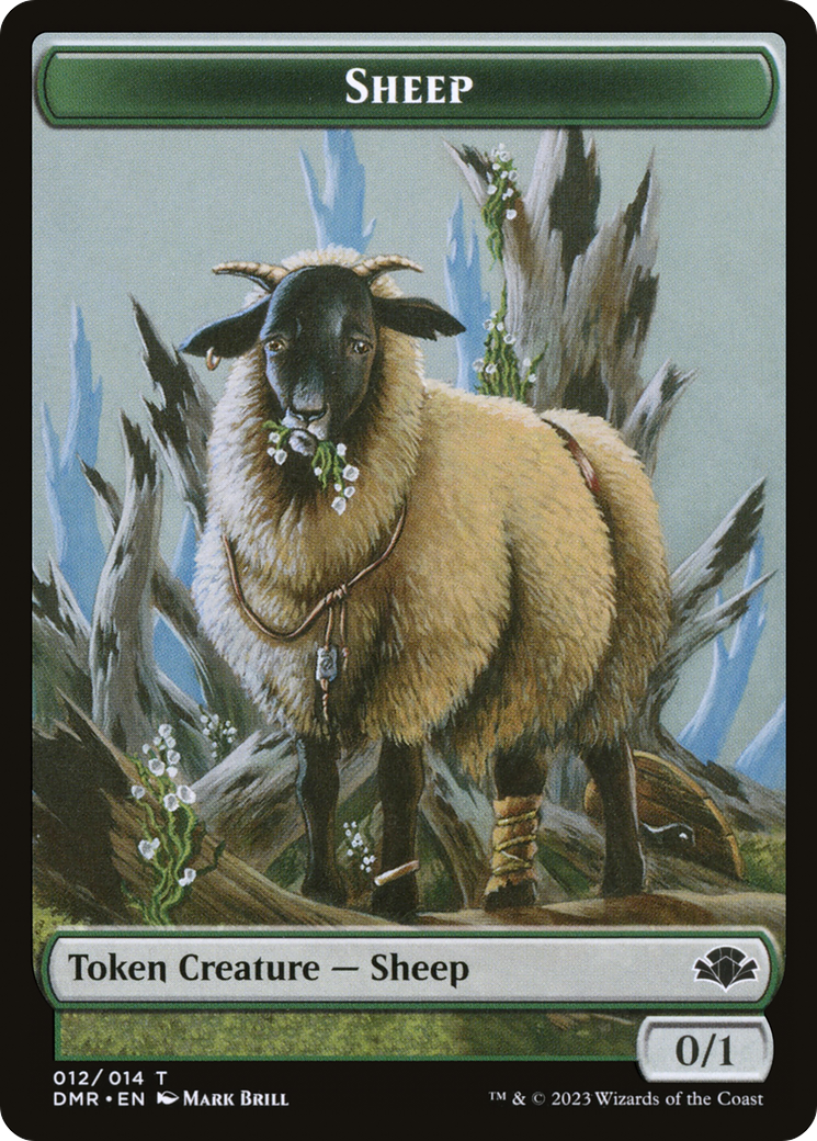 Sheep Token [Dominaria Remastered Tokens] | Galaxy Games LLC