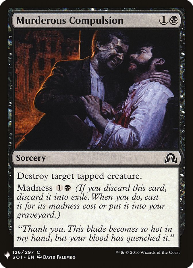 Murderous Compulsion [Mystery Booster] | Galaxy Games LLC