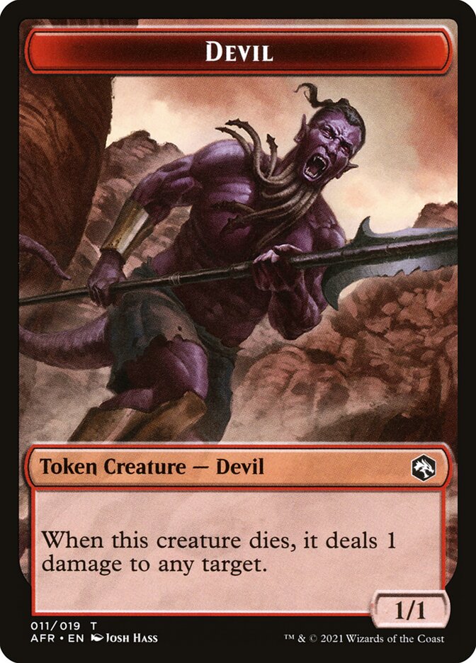 Devil // Icingdeath, Frost Tongue Double-Sided Token [Dungeons & Dragons: Adventures in the Forgotten Realms Tokens] | Galaxy Games LLC